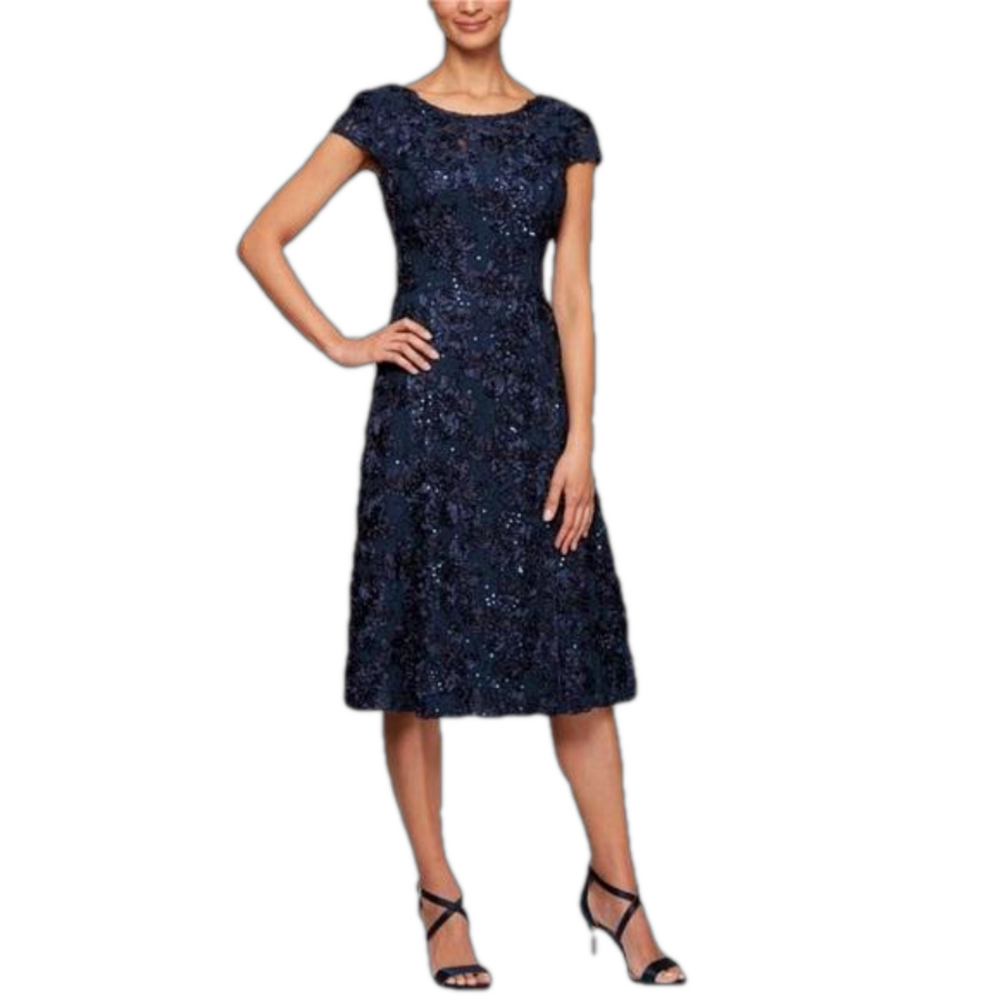 American Living Navy Blue Midlength dress ‎  EUC